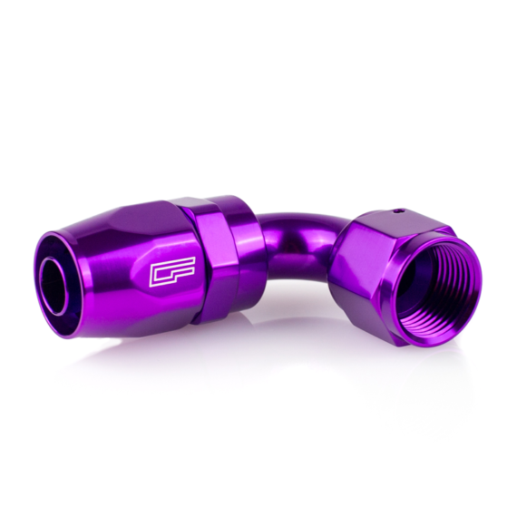 Purple ColorFittings 90 Degree Hose AN Fitting